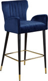 Luxe Velvet Upholstered Counter Stool — 792-C - Blue - 792Navy-C