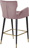 Luxe Velvet Upholstered Counter Stool — 792-C - Pink - 792Pink-C alternate view 2