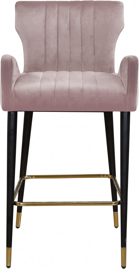 Luxe Velvet Upholstered Counter Stool — 792-C - Pink - 792Pink-C alternate view 3