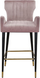 Luxe Velvet Upholstered Counter Stool — 792-C - Pink - 792Pink-C alternate view 3