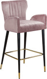 Luxe Velvet Upholstered Counter Stool — 792-C - Pink - 792Pink-C