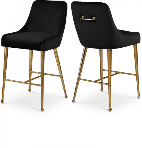 Owen Velvet Upholstered Counter Stool — 745-C (Set of 2)
