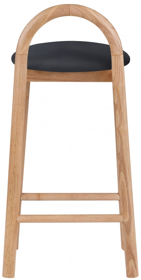 Calvin Vegan Leather Upholstered Counter Stool — 475-C - Black - 475Black-C alternate view 2
