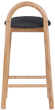 Calvin Vegan Leather Upholstered Counter Stool — 475-C - Black - 475Black-C alternate view 2