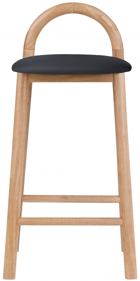 Calvin Vegan Leather Upholstered Counter Stool — 475-C - Black - 475Black-C alternate view 3