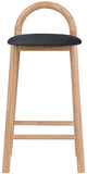 Calvin Vegan Leather Upholstered Counter Stool — 475-C - Black - 475Black-C alternate view 3