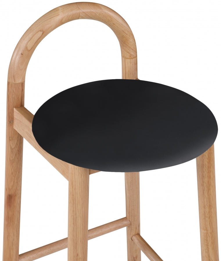 Calvin Vegan Leather Upholstered Counter Stool — 475-C - Black - 475Black-C alternate view 5