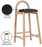 Calvin Vegan Leather Upholstered Counter Stool — 475-C - Black - 475Black-C Infographic