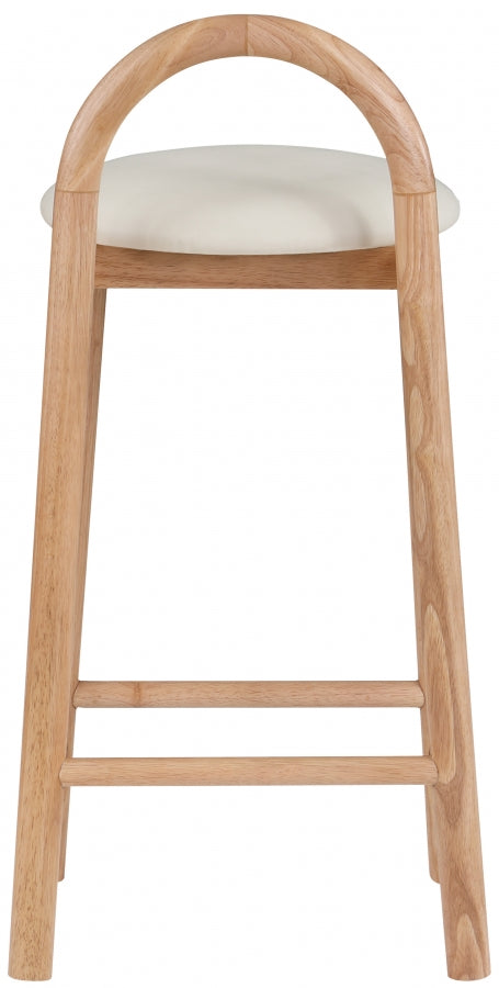 Calvin Vegan Leather Upholstered Counter Stool — 475-C - Cream - 475Cream-C alternate view 2