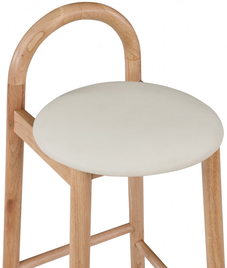 Calvin Vegan Leather Upholstered Counter Stool — 475-C - Cream - 475Cream-C alternate view 5