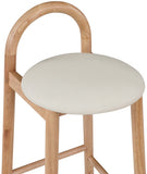 Calvin Vegan Leather Upholstered Counter Stool — 475-C - Cream - 475Cream-C alternate view 5