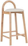 Calvin Vegan Leather Upholstered Counter Stool — 475-C - Cream - 475Cream-C