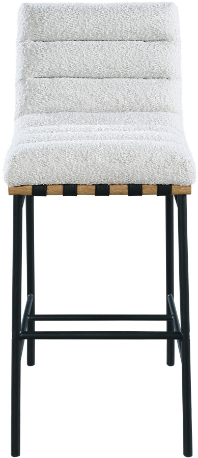 Burke Boucle Fabric Upholstered Bar Stool — 846-C - Cream - 846Cream-C alternate view 2