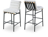 Burke Boucle Fabric Upholstered Bar Stool — 846-C - Cream - 846Cream-C Double Chair