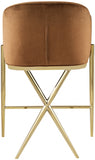 Xavier Velvet Upholstered Counter Stool — 867-C - Saddle - 867Saddle-C alternate view 2