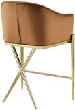 Xavier Velvet Upholstered Counter Stool — 867-C - Saddle - 867Saddle-C alternate view 4