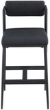 Stryker Boucle Fabric and Vegan Leather Upholstered Bar / Counter Stools — 992-C - Black - 992Black-C alternate view 3