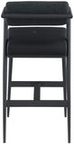Stryker Boucle Fabric and Vegan Leather Upholstered Bar / Counter Stools — 992-C - Black - 992Black-C alternate view 4