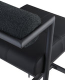 Stryker Boucle Fabric and Vegan Leather Upholstered Bar / Counter Stools — 992-C - Black - 992Black-C alternate view 6