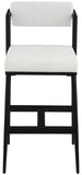 Stryker Boucle Fabric and Vegan Leather Upholstered Bar / Counter Stools — 992-C - Cream - 992Cream-C alternate view 3