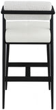 Stryker Boucle Fabric and Vegan Leather Upholstered Bar / Counter Stools — 992-C - Cream - 992Cream-C alternate view 4