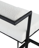 Stryker Boucle Fabric and Vegan Leather Upholstered Bar / Counter Stools — 992-C - Cream - 992Cream-C alternate view 6