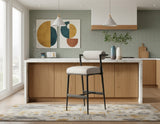 Stryker Boucle Fabric and Vegan Leather Upholstered Bar / Counter Stools — 992-C - Taupe - 992Taupe-C alternate view 1