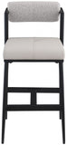 Stryker Boucle Fabric and Vegan Leather Upholstered Bar / Counter Stools — 992-C - Taupe - 992Taupe-C alternate view 3