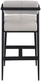 Stryker Boucle Fabric and Vegan Leather Upholstered Bar / Counter Stools — 992-C - Taupe - 992Taupe-C alternate view 4