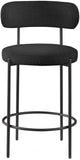 Beacon Boucle Fabric Upholstered Bar / Counter Stools — 877-C - Black - 877Black-C alternate view 3