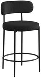 Beacon Boucle Fabric Upholstered Bar / Counter Stools — 877-C - Black - 877Black-C
