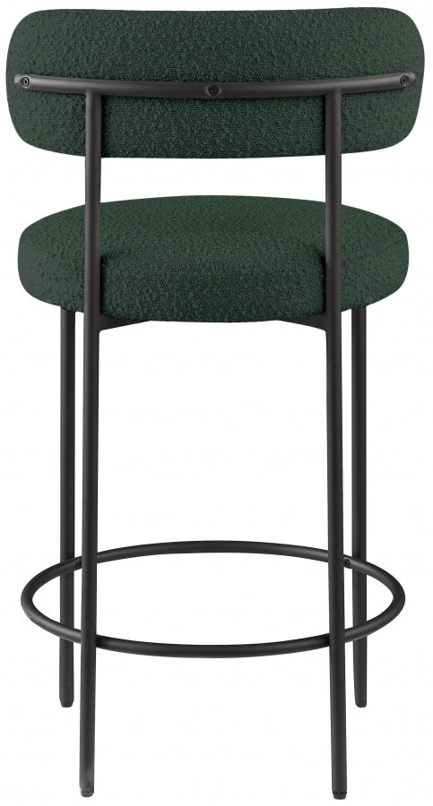 Beacon Boucle Fabric Upholstered Bar / Counter Stools — 877-C - Green - 877Green-C alternate view 4
