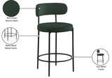 Beacon Boucle Fabric Upholstered Bar / Counter Stools — 877-C - Green - 877Green-C Infographic