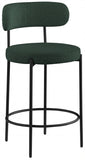 Beacon Boucle Fabric Upholstered Bar / Counter Stools — 877-C - Green - 877Green-C