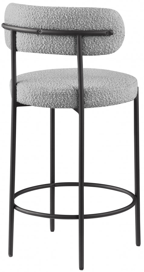 Beacon Boucle Fabric Upholstered Bar / Counter Stools — 877-C - Grey - 877Grey-C alternate view 2
