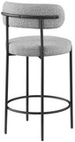Beacon Boucle Fabric Upholstered Bar / Counter Stools — 877-C - Grey - 877Grey-C alternate view 2