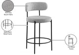 Beacon Boucle Fabric Upholstered Bar / Counter Stools — 877-C - Grey - 877Grey-C Infographic