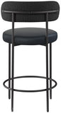 Beacon Vegan Leather And Boucle Fabric Upholstered Bar / Counter Stools — 878-C - Black - 878Black-C alternate view 4