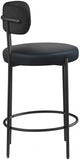 Beacon Vegan Leather And Boucle Fabric Upholstered Bar / Counter Stools — 878-C - Black - 878Black-C alternate view 5