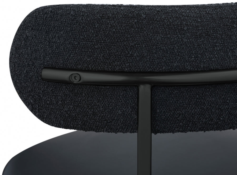 Beacon Vegan Leather And Boucle Fabric Upholstered Bar / Counter Stools — 878-C - Black - 878Black-C alternate view 6