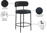Beacon Vegan Leather And Boucle Fabric Upholstered Bar / Counter Stools — 878-C - Black - 878Black-C Infographic