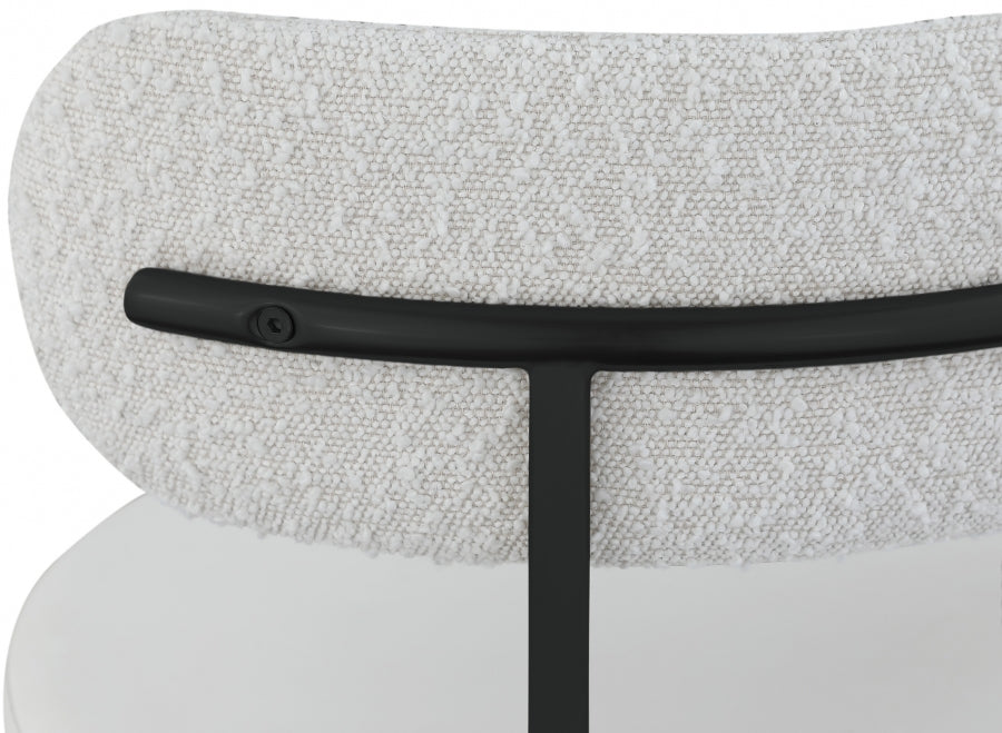 Beacon Vegan Leather And Boucle Fabric Upholstered Bar / Counter Stools — 878-C - Cream - 878Cream-C alternate view 4