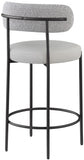 Beacon Vegan Leather And Boucle Fabric Upholstered Bar / Counter Stools — 878-C - Taupe - 878Taupe-C alternate view 2