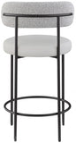 Beacon Vegan Leather And Boucle Fabric Upholstered Bar / Counter Stools — 878-C - Taupe - 878Taupe-C alternate view 4