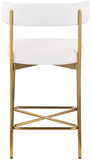 Rivage Linen Textured Fabric Upholstered Bar / Counter Stools — 927-C - Cream - 927Cream-C alternate view 2