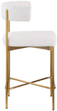 Rivage Linen Textured Fabric Upholstered Bar / Counter Stools — 927-C - Cream - 927Cream-C alternate view 4