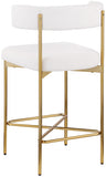 Rivage Linen Textured Fabric Upholstered Bar / Counter Stools — 927-C - Cream - 927Cream-C alternate view 5