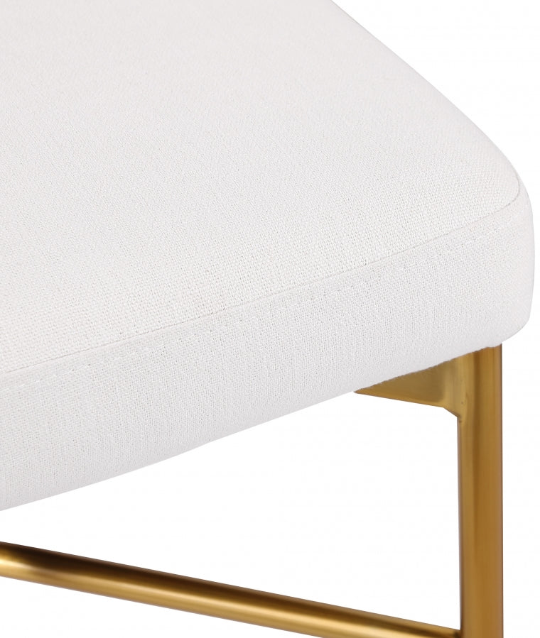 Rivage Linen Textured Fabric Upholstered Bar / Counter Stools — 927-C - Cream - 927Cream-C alternate view 6