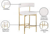 Rivage Linen Textured Fabric Upholstered Bar / Counter Stools — 927-C - Cream - 927Cream-C Infographic