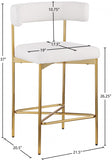 Rivage Linen Textured Fabric Upholstered Bar / Counter Stools — 927-C - Cream - 927Cream-C Dim